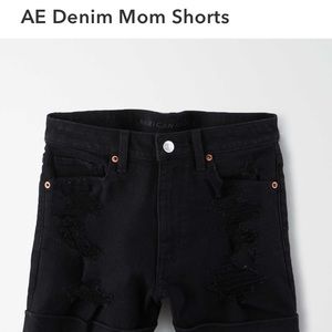 NWT American Eagle ripped black denim shorts